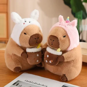 Dinosaurie gosedjur med capybara i cosplaydräkt, bröd-, enhörnings- och fågelmotiv 9 Dinosaurie gosedjur med capybara i cosplaydräkt, bröd-, enhörnings- och fågelmotiv