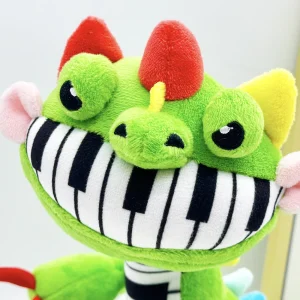 Poppy Playtime Pianosaurus dinosaurie gosedjur med pianotänder och monsterdesign