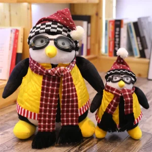 Alternative view of Friends Hugsy pingvin gosedjur för fans, Joeys vän med avtagbara kläder, 27–47 cm