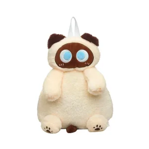 Svart kattunge-ryggsäck med stora ögon i kawaii-stil, rymlig crossbodyväska 20 Svart kattunge-ryggsäck med stora ögon i kawaii-stil, rymlig crossbodyväska