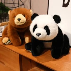 Kawaii björn gosedjur, mjuk liggande kudde med brunbjörns-, isbjörns- och pandamotiv