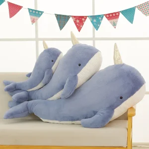 Val och enhörning gosedjur som plyschkudde, blue och Horn, enhörningshorn, 60–90 cm 10 Val och enhörning gosedjur som plyschkudde, blue och Horn, enhörningshorn, 60–90 cm