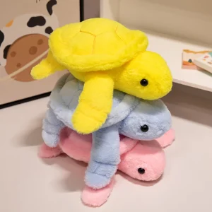 Tortoise gosedjur i kawaii-stil med mjuk kudde och sköldpaddsform, 25–35 cm