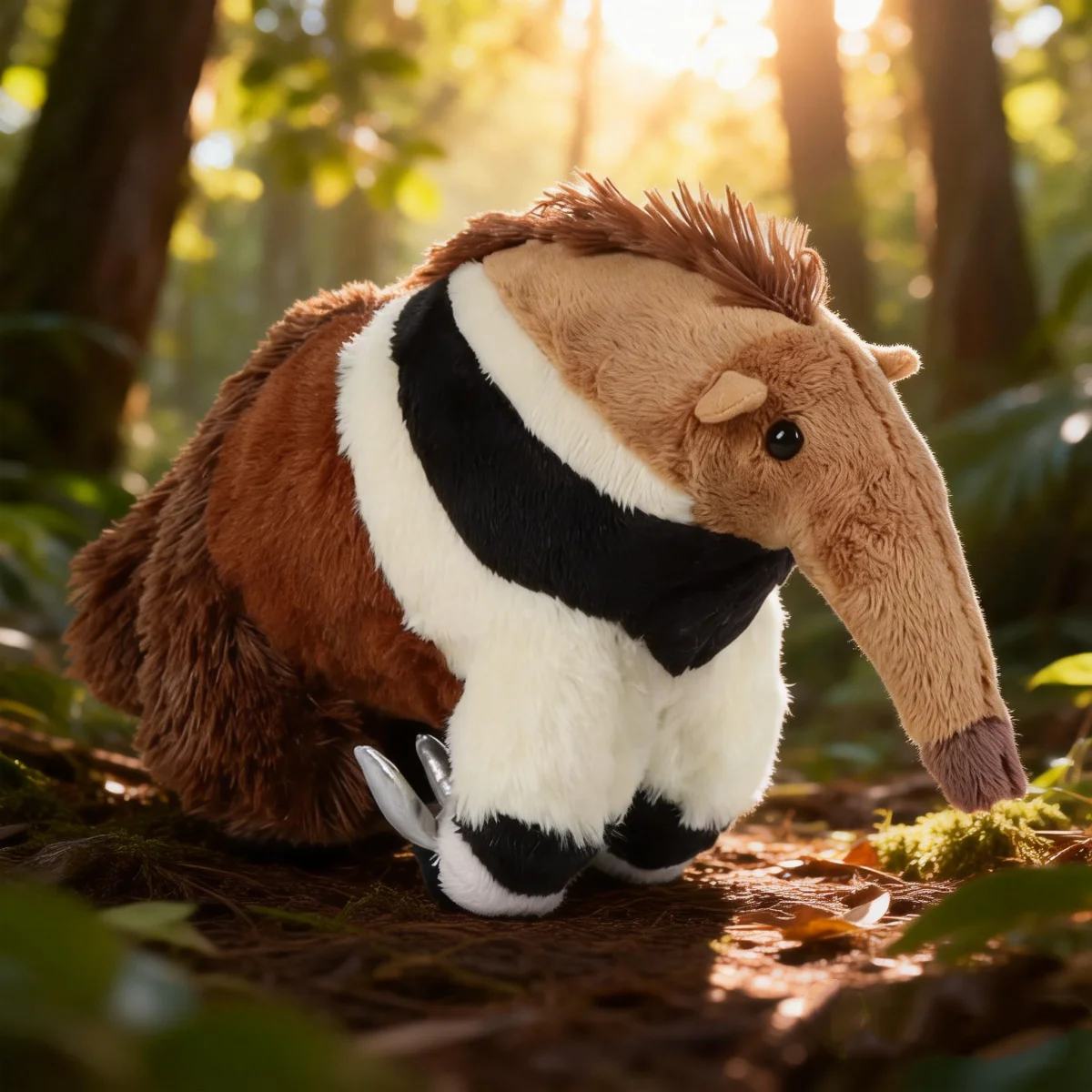 Anteater gosedjur med naturtrogen skogslook, gulligt uttryck och storlek, 22 cm 2 Anteater gosedjur med naturtrogen skogslook, gulligt uttryck och storlek, 22 cm - Bild 2