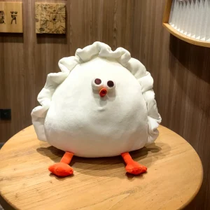 Kyckling gosedjur i kawaii-tecknad stil med Dumpling och Beer, födelsedagspresent