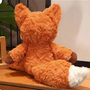Sött räv gosedjur i orange med fluffig, mjuk tecknad design, 35–50 cm, present