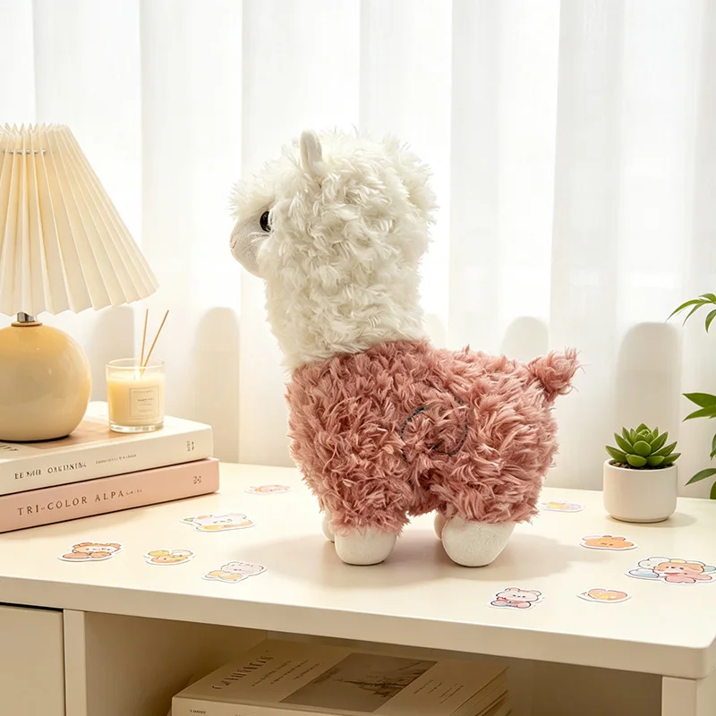 Får gosedjur, fluffig och mjuk, alpaca alpackautseende färgvarianter, 25 cm 6 Får gosedjur, fluffig och mjuk, alpaca alpackautseende färgvarianter, 25 cm - Bild 6