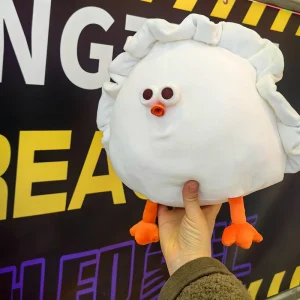 Kyckling gosedjur i kawaii-tecknad stil med Dumpling och Beer, födelsedagspresent