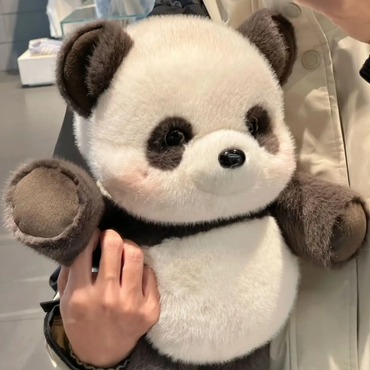 Naturtroget panda gosedjur med kawaii tvättbjörnsdesign, fluffig kudde och dekoration 3 Naturtroget panda gosedjur med kawaii tvättbjörnsdesign, fluffig kudde och dekoration - Bild 3