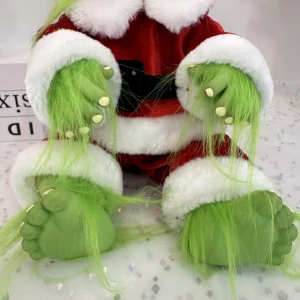 Monster som nyckelring, Green och Fun, grön monsterdocka juldekoration lekfull