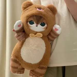 Mofusand katt gosedjur med kawaii cosplaydräkter som dinosaurie och ko, 30–50 cm 14 Mofusand katt gosedjur med kawaii cosplaydräkter som dinosaurie och ko, 30–50 cm
