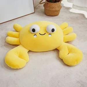 Alternative view of Handgjort crab gosedjur som kudde, gulligt och tecknat i anime-stil, 28–50 cm