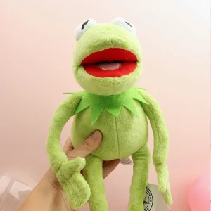 Groda gosedjur med Kermit-design, böjbara lemmar och söt tecknad kawaii-stil
