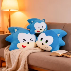 Sonic gosedjur som dubbelsidig kawaii-plyschkudde med tecknat motiv, 35–60 cm