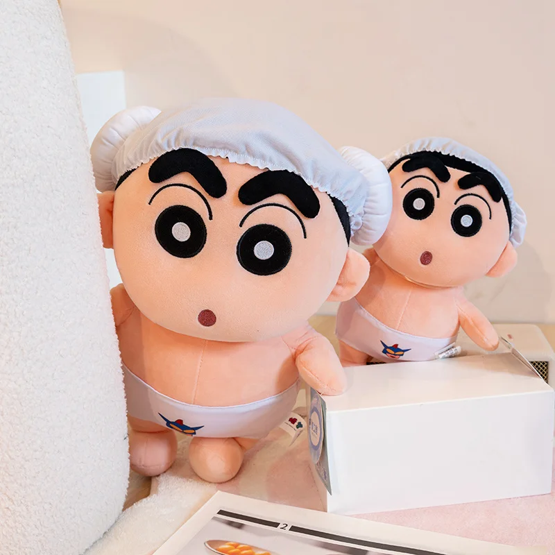 Roligt Crayon Shin Chan gosedjur i tecknad animefigur med badmössa och underkläder 6 Roligt Crayon Shin Chan gosedjur i tecknad animefigur med badmössa och underkläder - Bild 6