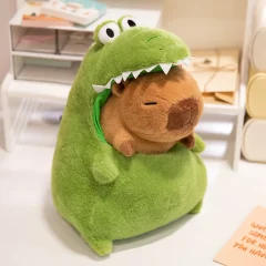 Kapybara gosedjur som krokodil, gullig animeinspirerad gosedjurskudde för barn
