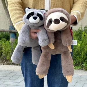 Räv gosedjur som hukande kawaii-kuddfigur, sengångare, tvättbjörn, krokodil och Stitch 15 Räv gosedjur som hukande kawaii-kuddfigur, sengångare, tvättbjörn, krokodil och Stitch