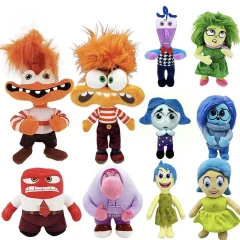 Inside Out 2-gosedjur med flera figurvarianter i tecknad, animeinspirerad stil
