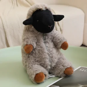 Får och lamm gosedjur, Removable wool coat och Zippered detachable outfit, 20–28 cm