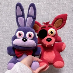 Björn gosedjur i söt tecknad stil från Five Nights at Freddy’s med Foxy och Freddy