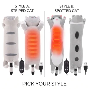 USB-värmande katt gosedjur som kudde för tupplur på kontoret, söt present till flicka