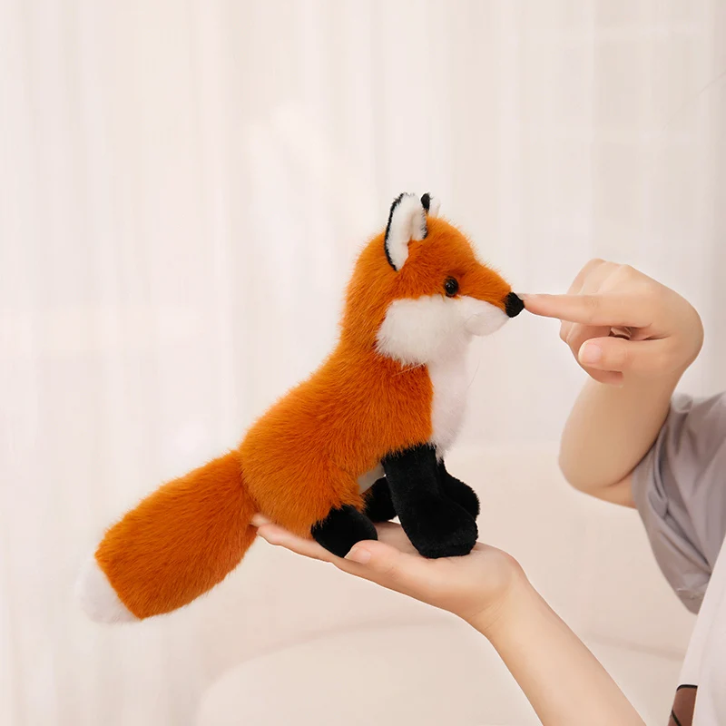 Liggande räv gosedjur, mjukt och fluffigt i söt tecknad kawaii-stil, present till flickor 4 Liggande räv gosedjur, mjukt och fluffigt i söt tecknad kawaii-stil, present till flickor - Bild 4