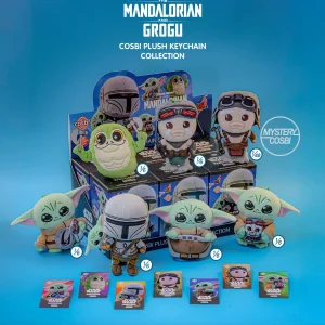 The Mandalorian och Grogu Cosbi-nyckelring i blind box med utdragbart snöre