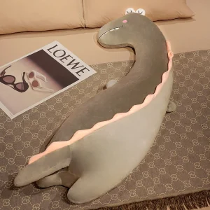 Stor söt dinosaurie gosedjur som lång kramkudde med giraff och enhörning, 80–150 cm