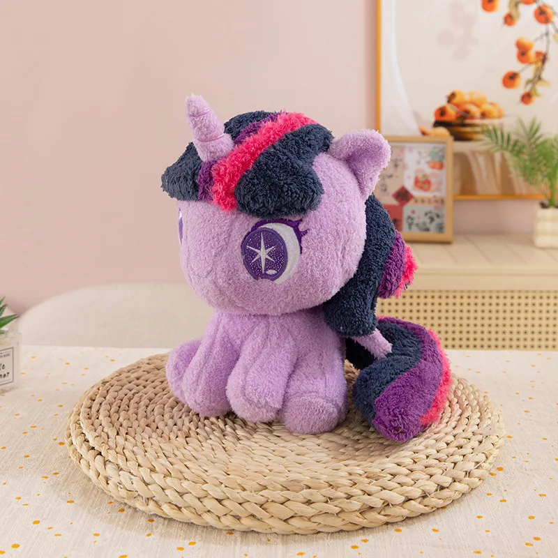 My Little Pony Q-version: Twilight Sparkle gosedjur med Rainbow Dash, Applejack, 28–36 cm 28 Lila My Little Pony-inspirerad plyschfigur med färgad man.