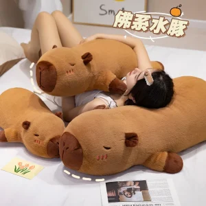 Kawaii kapybara gosedjur som avlång sovkudde, fluffig soffkudde och barnpresent 11 Kawaii kapybara gosedjur som avlång sovkudde, fluffig soffkudde och barnpresent