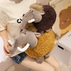 Elefant gosedjur i mammutdesign, klämbart och sött för rum, skrivbord och sömn