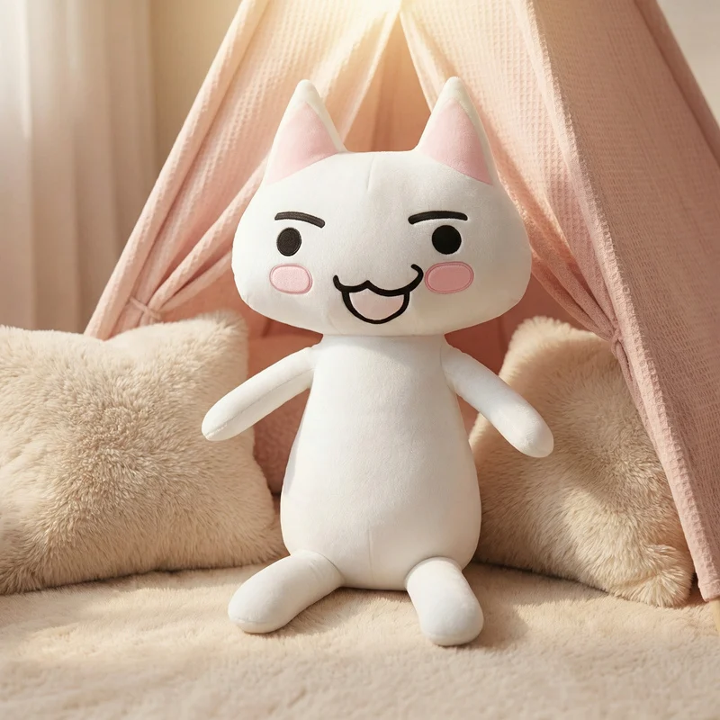 Inoue Toro katt gosedjur som stor vit animefigur och kramkudde för kramar, 80–110 cm 6 Inoue Toro katt gosedjur som stor vit animefigur och kramkudde för kramar, 80–110 cm - Bild 6