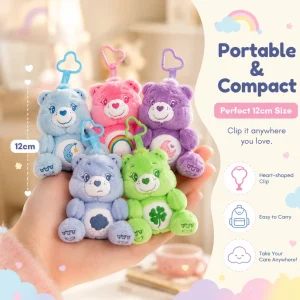 Sittande björn från Care Bears, gosedjur som nyckelring och väskberlock, 12 cm 14 Sittande björn från Care Bears, gosedjur som nyckelring och väskberlock, 12 cm