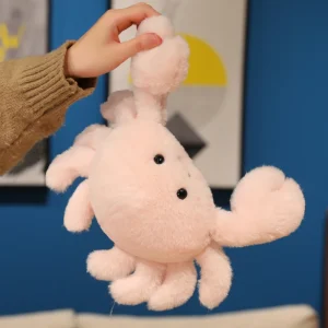 Handgjort crab gosedjur i kawaii- och animeinspirerad tecknad stil, lurvigt, 25–45 cm 13 Handgjort crab gosedjur i kawaii- och animeinspirerad tecknad stil, lurvigt, 25–45 cm