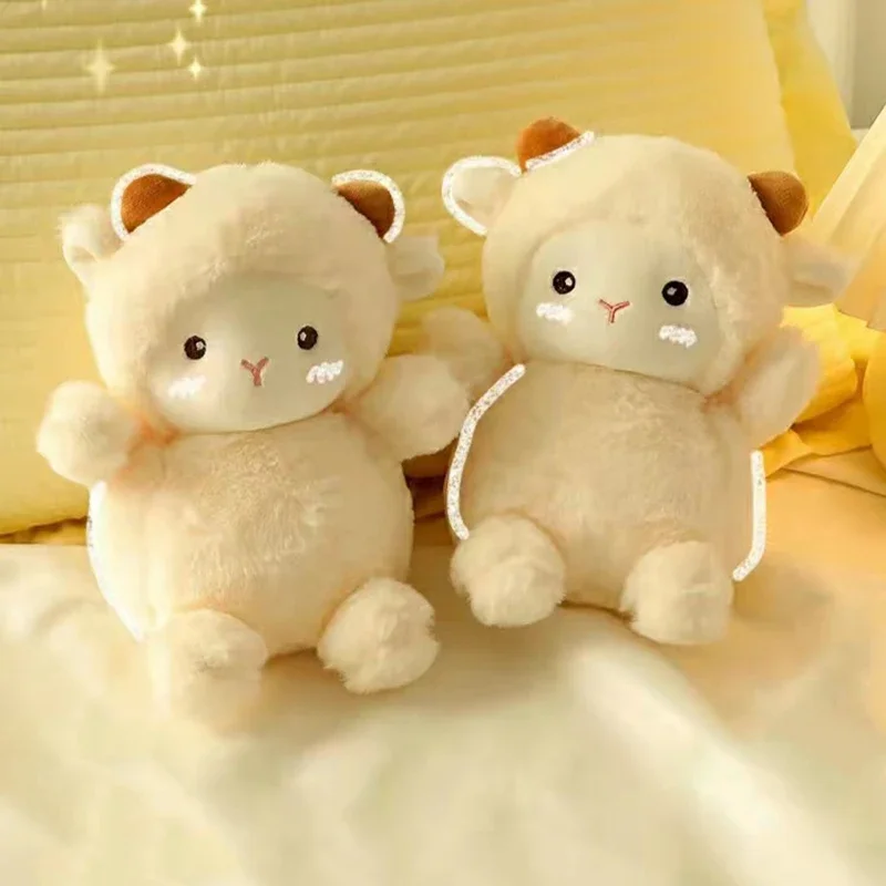 Kanin gosedjur som kramkudde med får, björn och alpacka i kawaii-stil med persikoblomma 3 Kanin gosedjur som kramkudde med får, björn och alpacka i kawaii-stil med persikoblomma - Bild 3