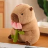 Dinosaurie gosedjur med capybara i cosplaydräkt, bröd-, enhörnings- och fågelmotiv