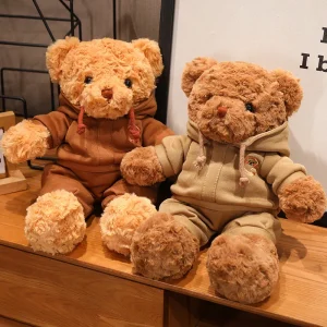 Sött tecknat björn gosedjur med rörelsedesign i hög kvalitet, 38–50 cm, barnpresent
