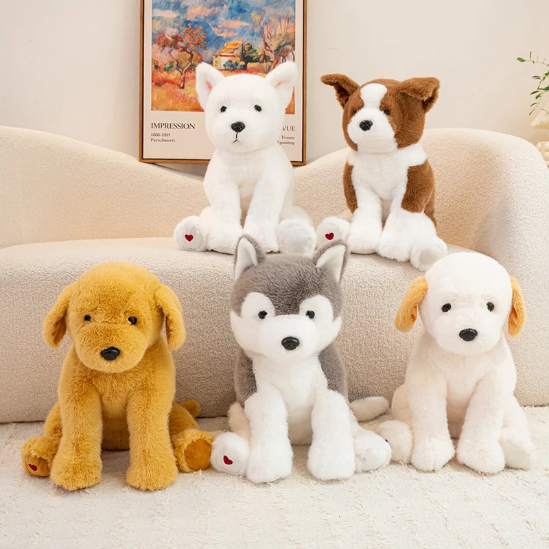 Hund gosedjur i livlik och lurvig design, West Highland, Golden Retriever, Husky, Labrador eller Border Collie, 40–55 cm, present till barn 5 Hund gosedjur i livlik och lurvig design, West Highland, Golden Retriever, Husky, Labrador eller Border Collie, 40–55 cm, present till barn - Bild 5
