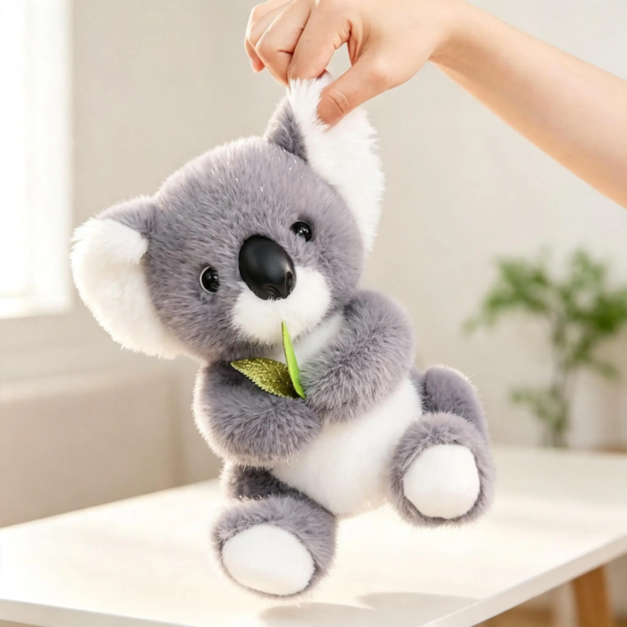 Koala plyschkudde med sött lövmönster, mjuk sovkompis från Australien, 22 cm 6 Koala plyschkudde med sött lövmönster, mjuk sovkompis från Australien, 22 cm - Bild 6