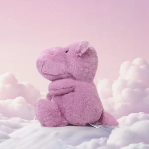 Hippo gosedjur, Purple (lavender) och söt, lila flodhäst sittande mjukisdjur, 26 cm