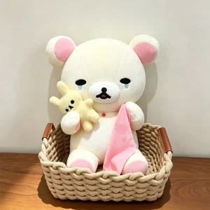 Rilakkuma och Korilakkuma mjukisdocka med kaninleksak och filt, söt gråtande animefigur 13 Rilakkuma och Korilakkuma mjukisdocka med kaninleksak och filt, söt gråtande animefigur