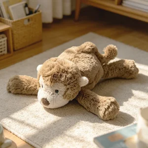 Elefant gosedjur eller apa som liggande tecknad följeslagare för barn, 35–52 cm