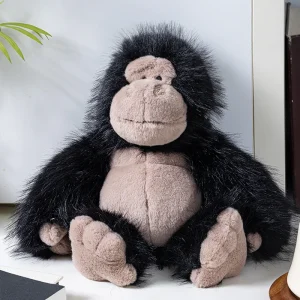 Chimpanzee gosedjur i simulerad orangutangstil, mjuk och fluffig apfigur för soffan