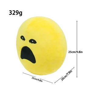 Verity gosedjur som en gul smileyboll med skräckspelsinspirerad karaktärsdesign