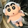Roligt Crayon Shin Chan gosedjur i tecknad animefigur med badmössa och underkläder