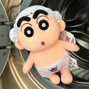 Roligt Crayon Shin Chan gosedjur i tecknad animefigur med badmössa och underkläder