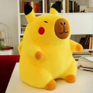 Alternative view of Sött Pokémon Pikachu kapybara gosedjur, kawaii-djurkudde för barn, 40–50 cm