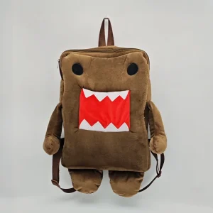 Alternative view of Söt brun kawaii-väska med Domo-kun som ryggsäck, tecknad modell, 1, 5 eller 8 st.