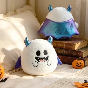 Sött bat gosedjur i rund Dango-form för Halloween, fest, barn och heminredning 15 Sött bat gosedjur i rund Dango-form för Halloween, fest, barn och heminredning