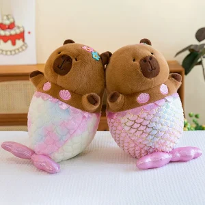 Alternative view of 35 cm sjöjungfrukapybara som mjuk figur för sömn, dekoration och födelsedagspresent